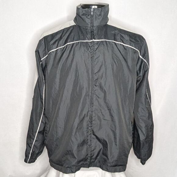 Athletic Works Men's Windbreaker Jacket Large Gray Full Zip - Picture 1 of 4